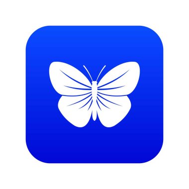 Siyah kelebek simgesi dijital mavi