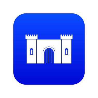 Kapı simgesi dijital mavi ile Kale