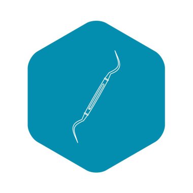 Diş sonda simgesi, anahat stili