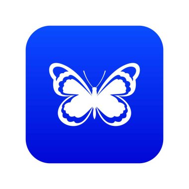 Küçük kelebek simgesi dijital mavi