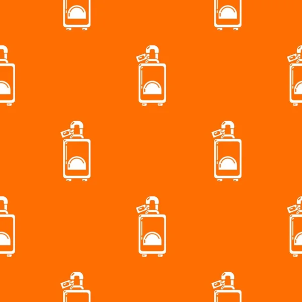 Seyahat çantası havaalanı desen vektör turuncu — Stok Vektör