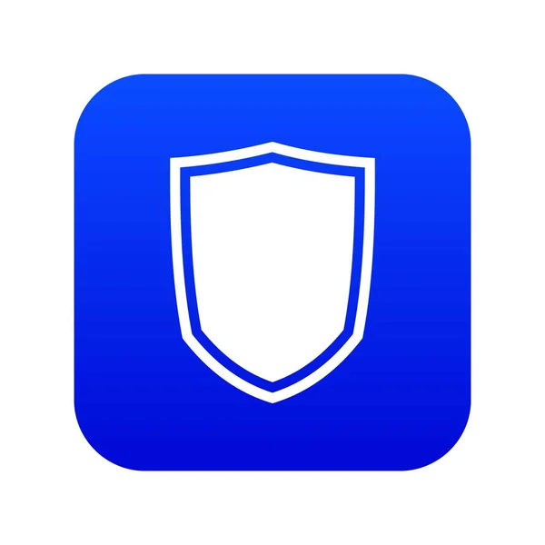 Ícone de escudo militar azul digital — Vetor de Stock