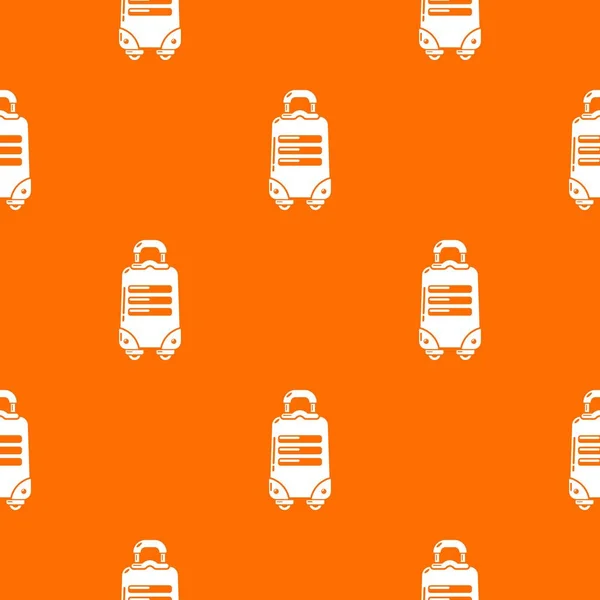 Travel bag tourist pattern vector orange — Stock Vector