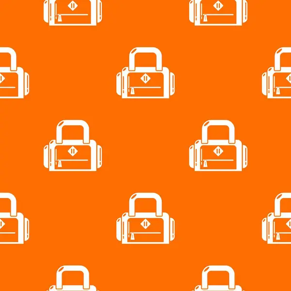 Seyahat çantası sapı desen vektör turuncu — Stok Vektör