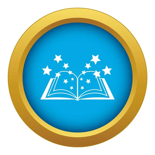 Magic book icon blauer Vektor isoliert — Stockvektor