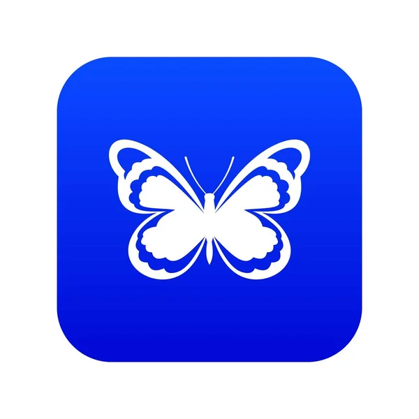 Pequeño icono de mariposa azul digital — Vector de stock