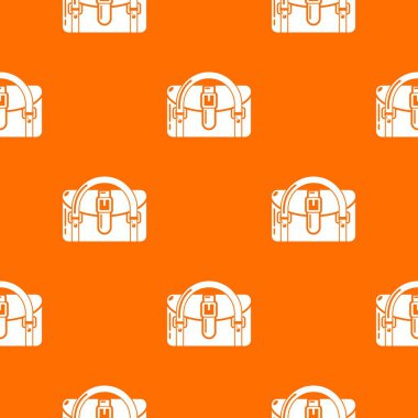 Seyahat çantası hedef desen vektör turuncu