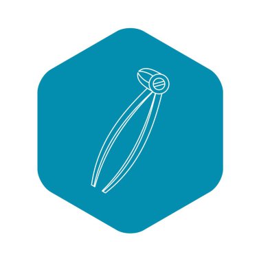 Çene kemiğinde yirmilik diş dişçi forseps simgesi