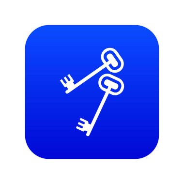 Tuşlar simgesi dijital mavi