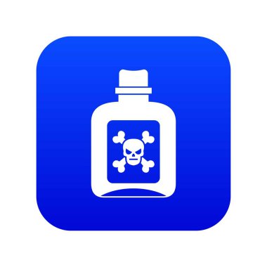 Zehir simgesi dijital mavi