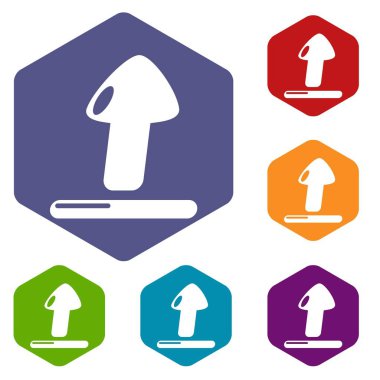 Yükleme simgeleri vektör hexahedron