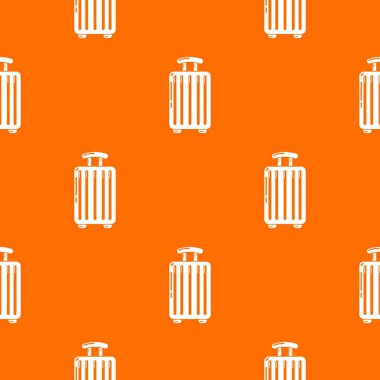 Seyahat çantası gezi desen vektör turuncu