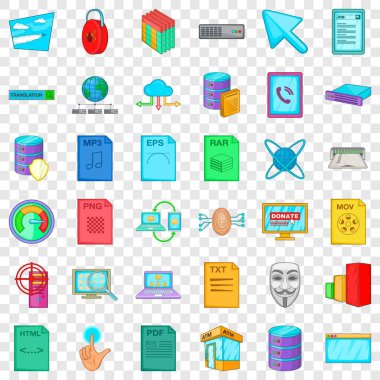 HTML Icons set, karikatür tarzı