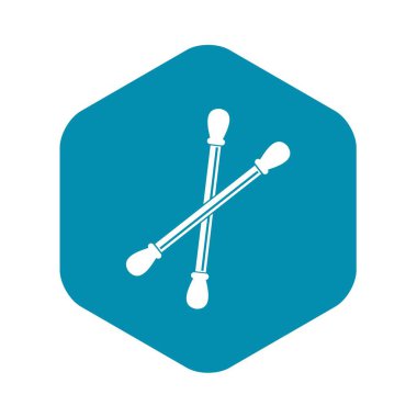 Pamuk tomurcukları simgesi, basit tarzı