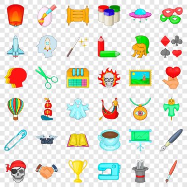 Sunu Icons set, karikatür tarzı