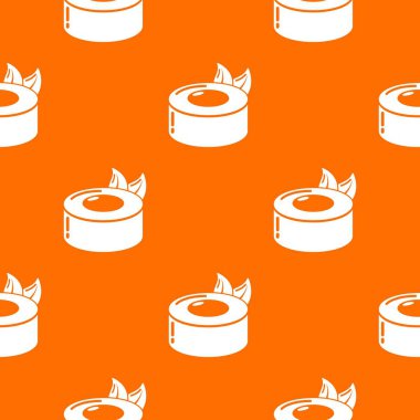 Suşi kavram deseni vektör turuncu