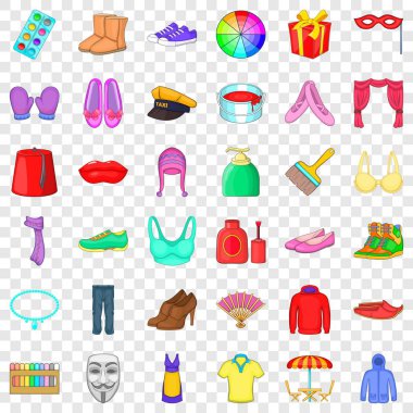 Sunum simgeler kümesi, karikatür tarzı