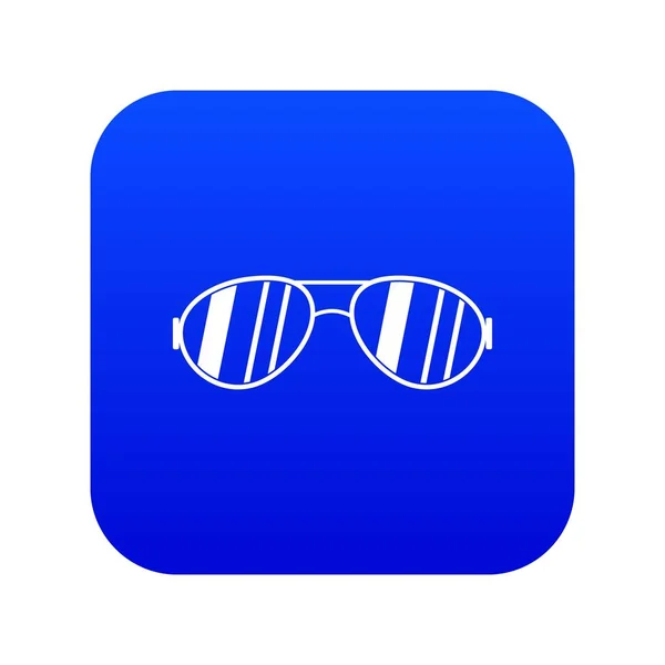 Gözlük simgesi dijital mavi — Stok Vektör