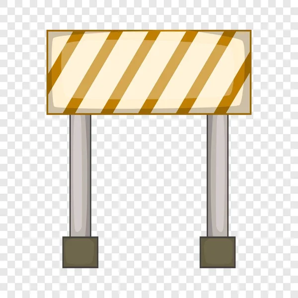 Icona del cartello stradale proibitivo, stile cartone animato — Vettoriale Stock
