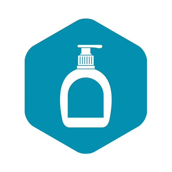 Botella con icono de jabón líquido, estilo simple — Vector de stock