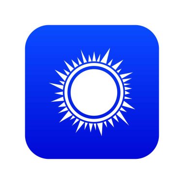 Güneş simgesi dijital mavi