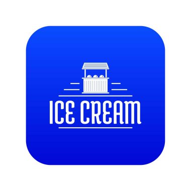 Dondurma durak simgesi mavi vektör