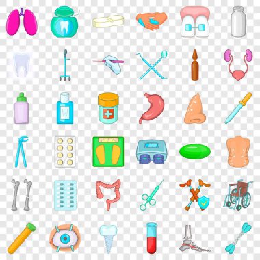 İllet Icons set, karikatür tarzı