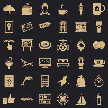 İyi hizmet Icons set, basit tarzı