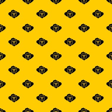 Biyolojik tehlike sembolü desen vektörü ile bulut