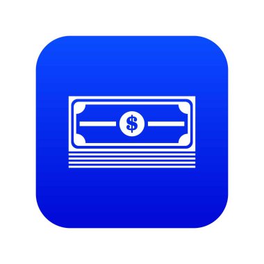 Dolar simgesi dijital mavi yığını