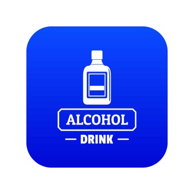 Kaliteli alkol simgesi mavi vektör