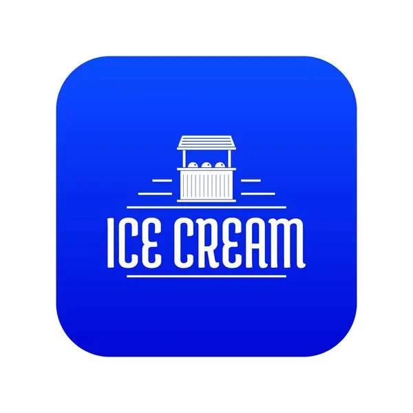 Ice Cream Stall pictogram blauwe vector — Stockvector