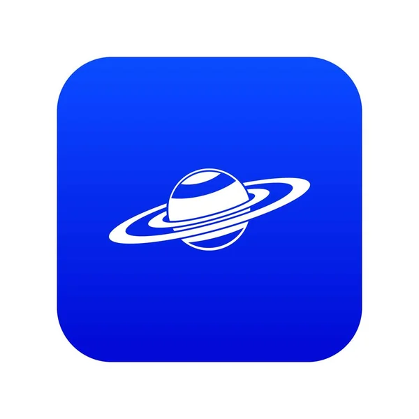 Saturn rings icon digital blue — Stock Vector