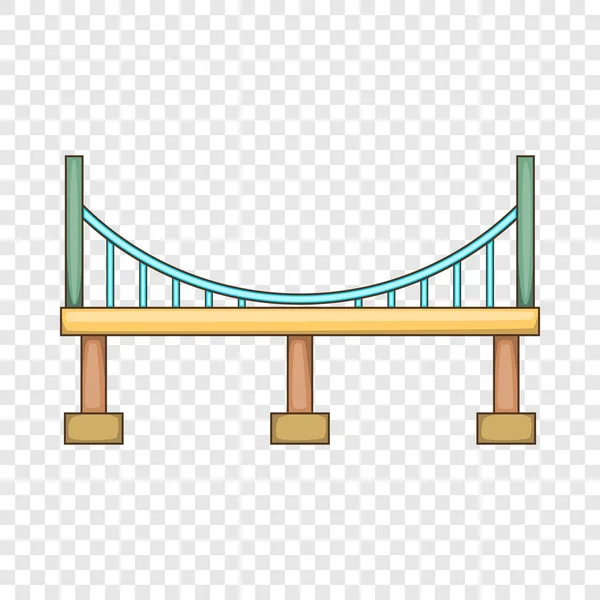 Grande icona del ponte, stile cartone animato — Vettoriale Stock