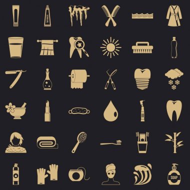 Fırça Icons set, basit tarzı