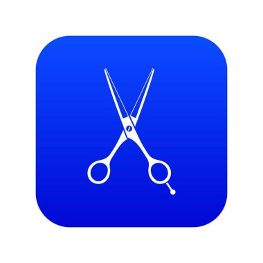 Makas simgesi dijital mavi