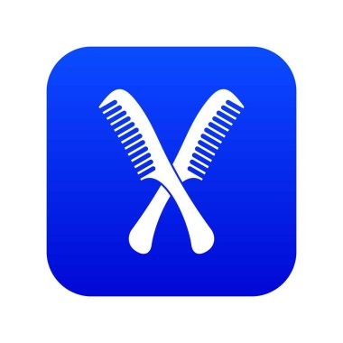 Tarak simgesi dijital mavi