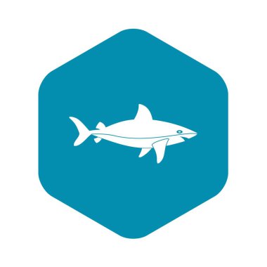 Köpek balığı balık simgesi, basit tarzı
