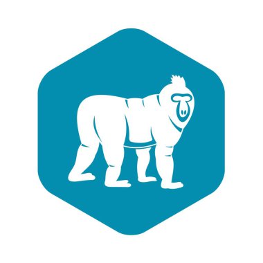 Mandrill'di maymun simgesi, basit tarzı