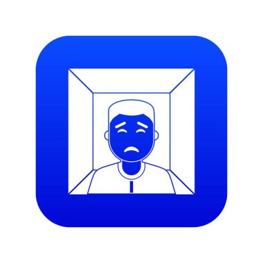 Erkek simgesi dijital mavi