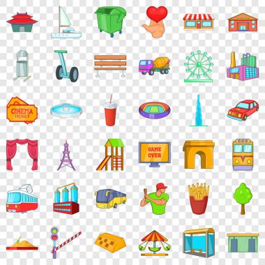 Kapı Icons set, karikatür tarzı