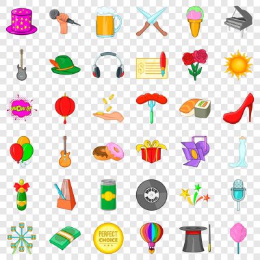 Icons set, karikatür tarzı götürün