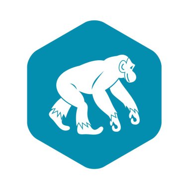 Maymun ayakta simgesi, basit tarzı