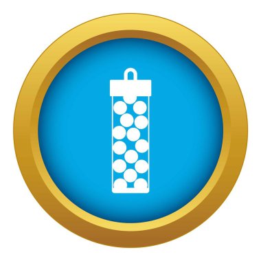 Paintball mermi simgesi mavi vektör izole ile Paketi