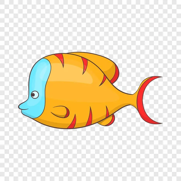 Orange fish icon, cartoon style — Stock Vector