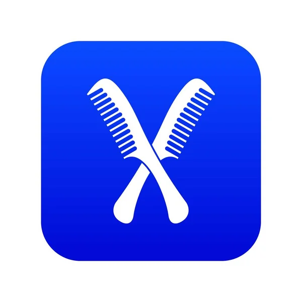 Pettini icona digitale blu — Vettoriale Stock