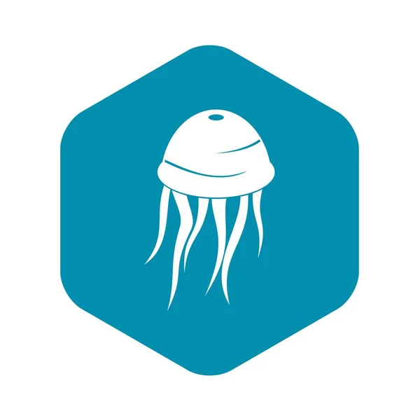 Medúzy ikona, jednoduchý styl — Stockový vektor