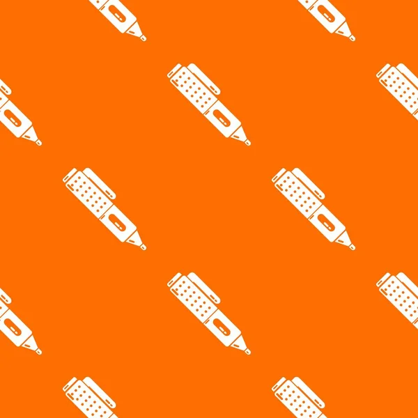 Marcador caneta escola padrão vetor laranja — Vetor de Stock
