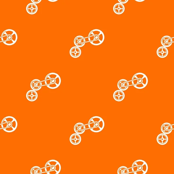 Sistema de transporte patrón vector naranja — Vector de stock