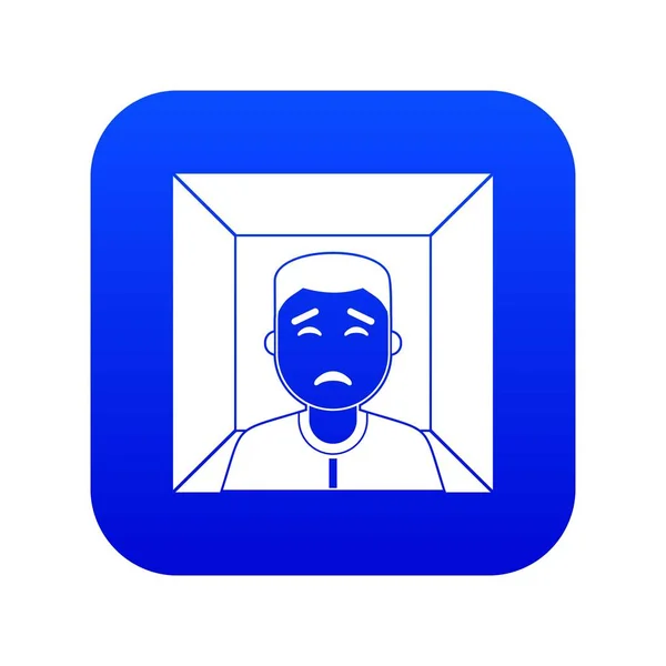 Ember ikon digitális kék — Stock Vector